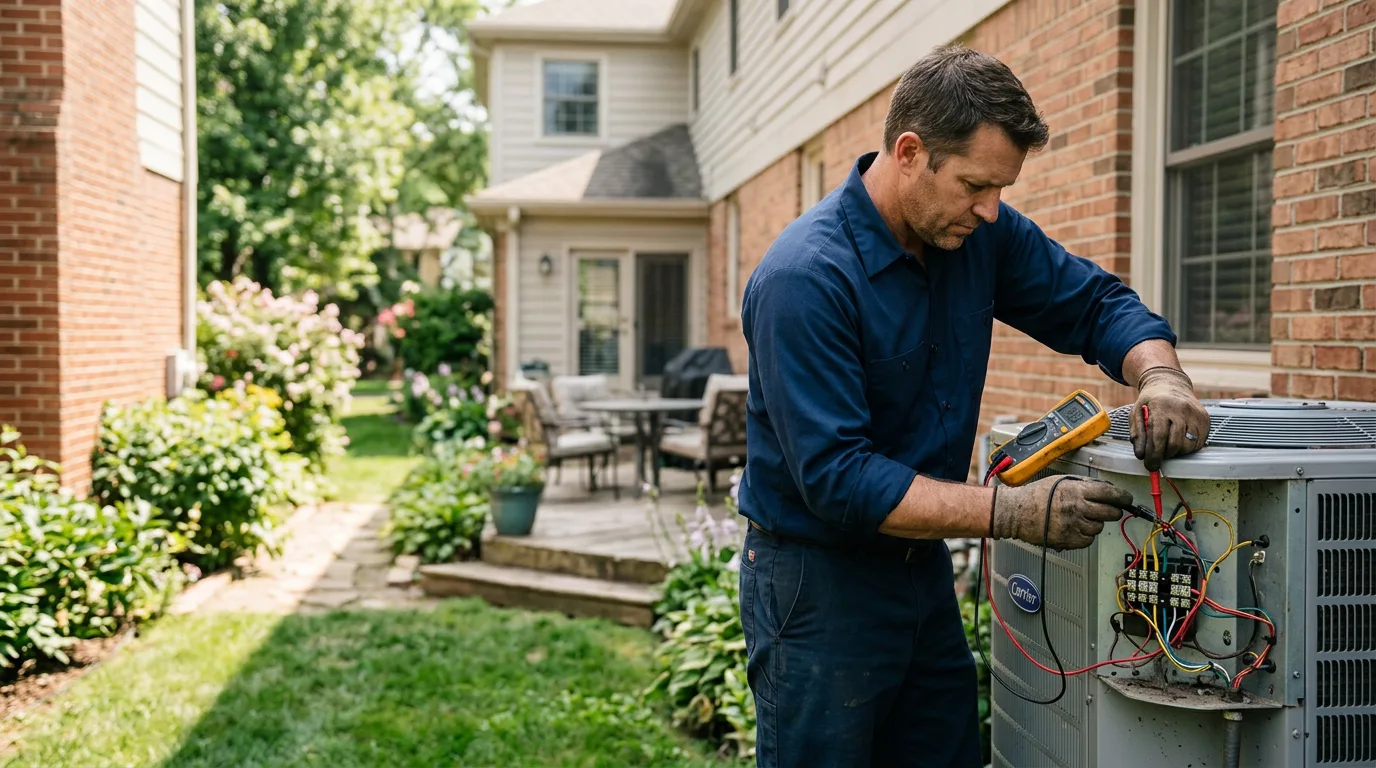HVAC technician working near Fostoria, MI